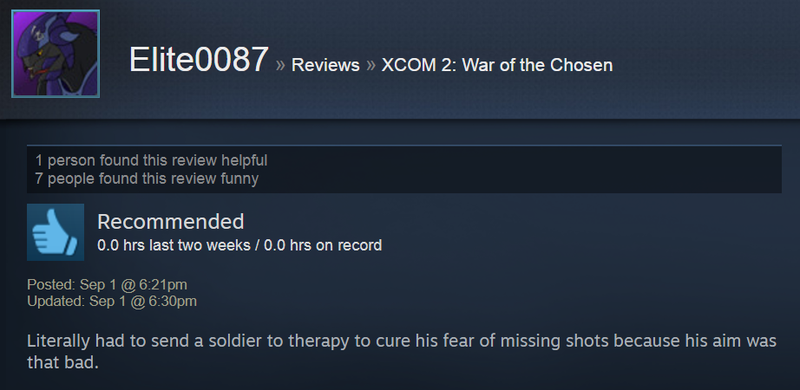 Illustration for article titled XCOM 2: War Of The Chosen, As Told By Steam Reviews